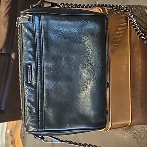 Rebecca Minkoff Black Leather Mini Mac Crossbody Bag